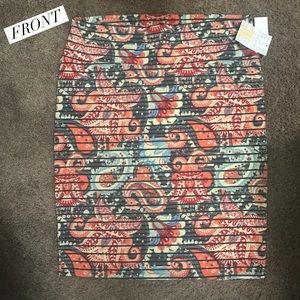 LuLaRoe Paisley Cassie Pencil Skirt